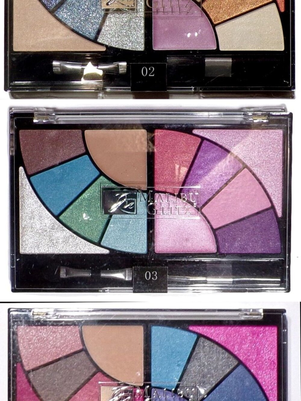 Malibu Glitz  Eyeshadow Palette vol.1,2,3 (Set of 3)